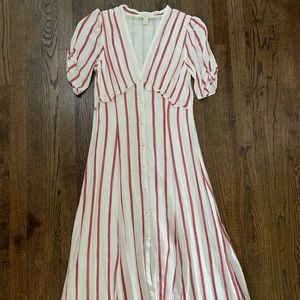 Chelsea & Violet white and red stripe maxi S